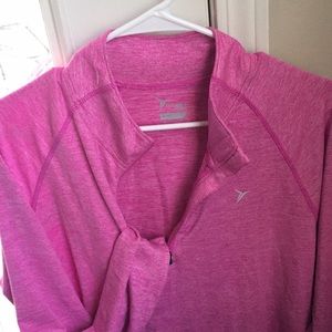 Pink Heather Old Navy Active go-dry 1/4zip Top